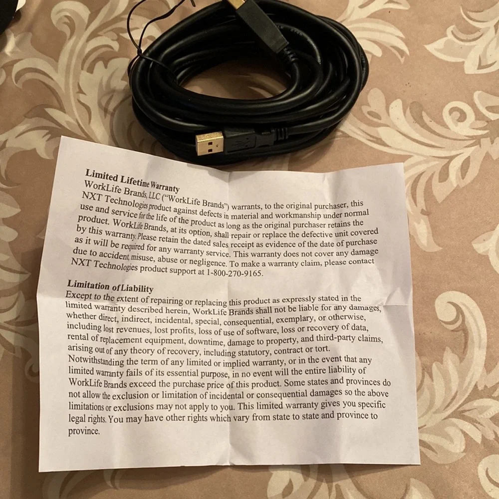 NWT 11 ft gold-plated printer cable